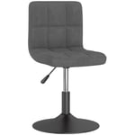 Vidaxl - Tabouret de bar pivotant Gris foncé Velours Gris foncé