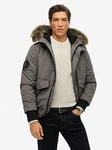 Superdry Superdry Everest Hooded Padded Jacket, Dark Grey, Size M, Men