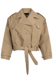 Bobby Canvas Trench Jacket - Beige