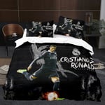 Spelare K6# 3d Tredimensionell Tredelad Set Storlek Fotboll Serie C Ronaldo Överkast Hemtex Quilt cover: 260*220cm