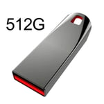 Clé USB en métal haute vitesse,clé USB 3.0,disque flash,clé USB,2 To,1 To,512 Go,mémoire SSD portable - Type dark grey 512GB