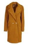 Marks & Spencer Womens Boucle Teddy Coat - Tan - Size 20 UK