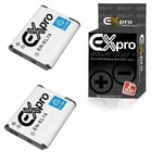 Ex-Pro Replacement Battery EN-EL19 ENEL19 for Nikon CoolPix Cameras - 2 Pack