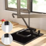 CECIPA Mitigeur Cuisine Rabattable Noir Robinet Cuisine Pliable avec 2 Jets aux Choix Mitigeur de Cuisine Sous Fenêtre avec Bec