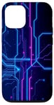 Coque pour iPhone 12/12 Pro Design de lignes de carte mère avec des lumières étonnantes