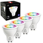 Ajax Online Smart Zigbee Pro GU10 LED RGBCW Spotlight Bulbs - Works with Philips Hue* SmartThings, Alexa & Google Home (Hub Required) Choose up to 16 Million Colours, 300 Lumens (Pack of 4-30° Beam)