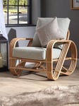 Desser Pretzel Rattan Lounge Chair, Natural