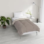 Italian Bed Linen Couette d’Hiver rembourré Bicolore Sogni e Capricci, Noisette/Beige, 200x200cm