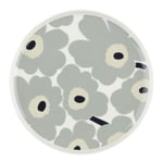 Marimekko - Oiva unikko tallerken 25 cm hvit/grå/sand/mørkblå