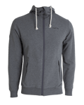 Tufte Mens Hoodie Jacket - Dark Grey Melange / Phantom - XXL