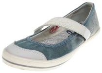 Replay Ballerines Talk pour Femme, Denim Clair, 41 EU