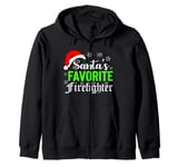 Firefighter Gift Fireman Fire station Santa Xmas Christmas Zip Hoodie