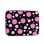 Laptop Case,10-17 Inch Laptop Sleeve Case Protective Bag,Notebook Carrying Case Handbag for MacBook Pro Dell Lenovo HP Asus Acer Samsung Sony Chromebook Computer,Pink White Black Polka Dot 10 inch
