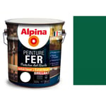 Peinture fer antirouille Vert meleze brillant 2.5L ALPINA décoration protection intérieur extérieur