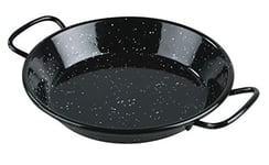 LACOR 60175 Paella pan, Iron, Black Enamel