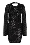 Gliragz Short Dress - Black Sequins