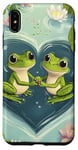 Coque pour iPhone XS Max Grenouille Cœur Bassin Saint-Valentin