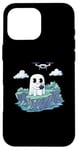 Coque pour iPhone 16 Pro Max Drone drôle fantôme volant Halloween RC Quadrocopter fantôme