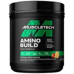 MuscleTech Aminobuild BCAA Powder, Branch Chain Amino Acid (BCAA) With Electrolyte Powder, Zero Sugar, 5g BCAA, 40 Servings, Tropical Twist