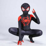 2023-Svart Spiderman-dräkt spelar den bästa presenten för barn - en svart black 140 cm