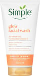 Simple Protect 'N' Glow Express Glow Clay Polish Cleanser leaves skin naturally