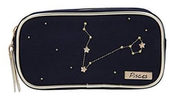 Depesche TopModel 10861-036 Trousse de Maquillage Bleu foncé avec Le Constellation Pisces (Poissons) env. 19 x 10 x 5,5 cm