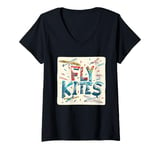 Womens Pretty Fly Kites Costume for Boys and Girls V-Neck T-Shirt