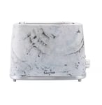 Salter Marble 2-Slice Toaster Wide Slots 7 Level Removable Crumb Tray 900W White