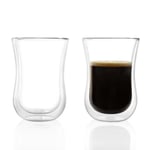 Stölzle_Lausitz Tasses à café Coffee'N More 230 ml I verre thermo lot de 2 I verres à double paroi I verres à thé orientaux en verre borosilicate I passe au lave-vaisselle et au micro-ondes