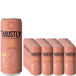 24 x Mustly Mousserande Äppelmust Lemon Rose | 24 x 330 ml