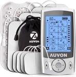 AUVON Dual Channel TENS Machine for Pain Relief, TENS Unit Muscle Stimulator wi