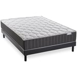 Ensemble matelas mémoire + sommier 180x200 Memo Prestige Hbedding - Mousse ergo, mousse hr 35kg et mousse effet mémoire de forme