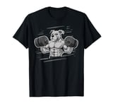 Funny dog Lifting Weights Gym Workout Animal Fitness dogs T-Shirt