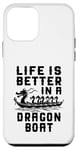 Coque pour iPhone 12 mini La vie est meilleure dans Dragon Boat Racing Dragon Boating Expert