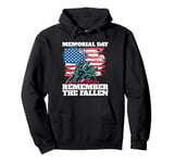 Memorial Day Remember the Fallen USA Flag Pullover Hoodie