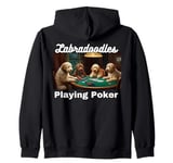 Dogs Playing Poker Labradoodles Dog Labradoodle Australian Zip Hoodie