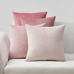 Topfinel Housse de Coussin 45x45 en Velours Super Doux Rose Dégradé Housses de Coussin Salon de Jardin Exterieur Decoration Coussin Canape Sol pour Lecture au Lit Lot de 4 Art Déco