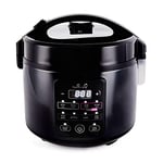 Yum Asia Kumo YumCarb Rice Cooker with Ceramic Bowl and Advanced Fuzzy Logic, (5.5 cup, 1 litre), 5 Rice Cooking Functions, 3 Multicooker Functions, 220-240V UK/EU Power (Dark Stainless Steel)