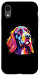 iPhone XR Watercolor Colorful Irish Red And White Setter Dog Case