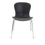 Fritz Hansen - KS50 Nap, Pepper Grey, Krom - Ruokapöydän tuolit - Kasper Salto - Harmaa - Metalli/Muovi