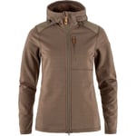 Fjällräven Keb Fleece Hoodie Women damfleecetröja Brun XL - Fri frakt