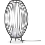 Paco Home Luminaire Extérieur Lampadaire Lampe À Poser Terrasse Jardin IP 54 Câble 3m Anthracite (laiteux), Lampadaire E27