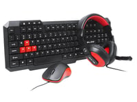 New Set PC Multimedia Gaming USB Keyboard + Mouse + 3.5mm Jack Headphones 1102