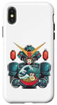 Coque pour iPhone X/XS Ramen Japonais Mecha Robot Géant La Grande Vague Anime