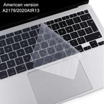 Housse de clavier ultra fine pour MacBook Air 13 pouces modèle A2179 2020 avec Touch ID, accessoires MacBook Air 13 pouces, peau de protection douce au toucher