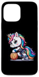 Coque pour iPhone 13 Pro Max Licorne mignonne de joueur de basket-ball