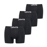 Levi's Boxer sous-vêtement, Noir, L (Lot de 4) Homme