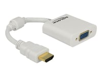 Delock Adapter Hdmi-A Male > Vga Female - Videokort - Hdmi Hane Till Hd-15 (Vga) Hona - Vit