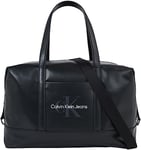 Calvin Klein Jeans Homme Duffle Bag Sac Monogram Soft Bagage Cabine, Noir (Black), Taille Unique