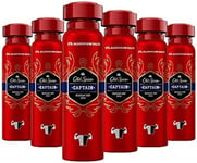 Old Spice Captain Deodorant Body Spray For Men 48H Fresh 6 x 150 ml